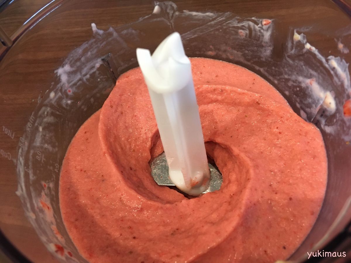 白砂糖なしレシピ　フードプロセッサーで作る超簡単イチゴシャーベット