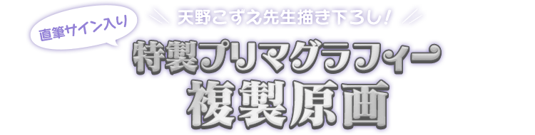 天野こずえ先生描き下ろし！直筆サイン入り特製プリマグラフィー複製原画