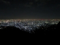 高安山駅の展望台からの夜景(大阪府)