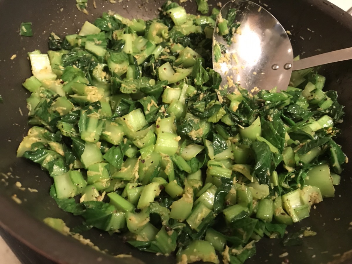 小松菜のマッルン【スリランカ料理】