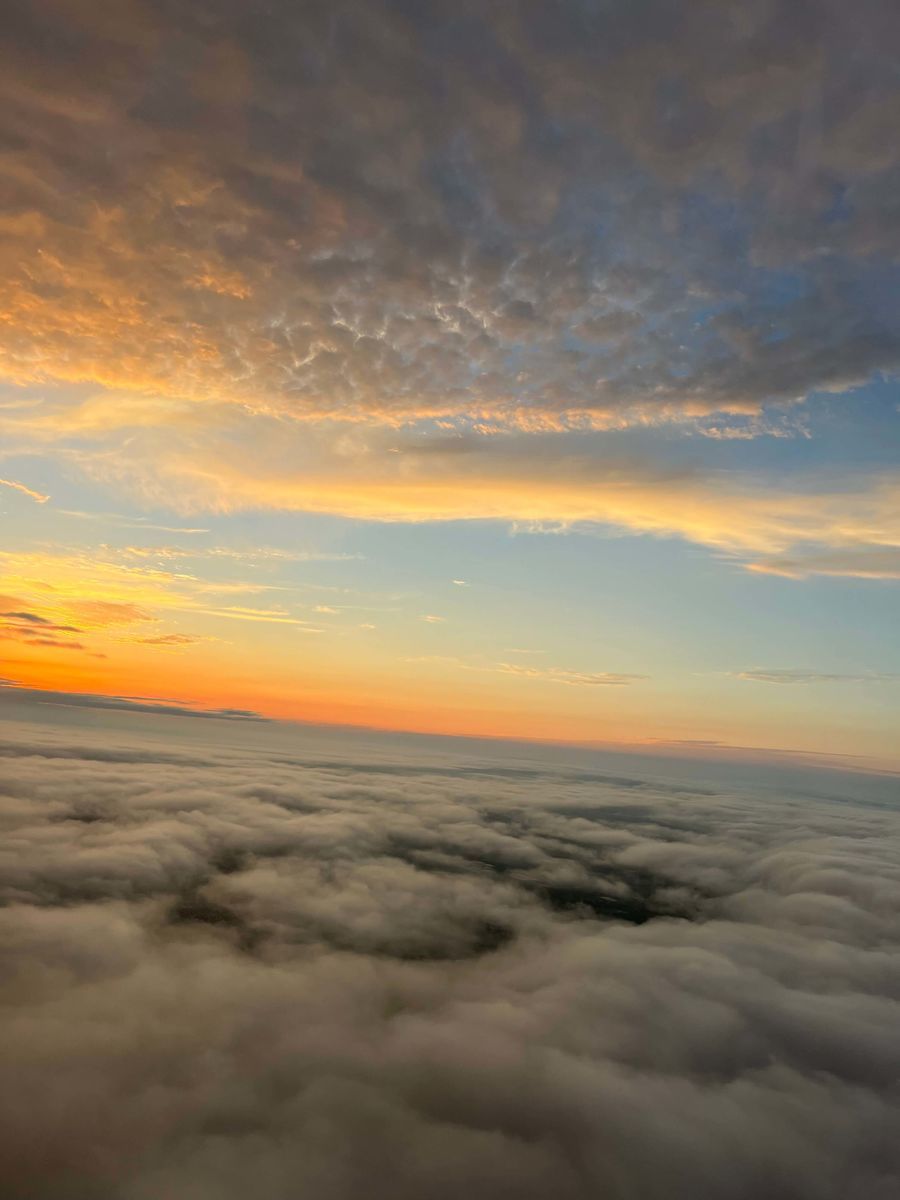 peachから見える夕焼け雲海