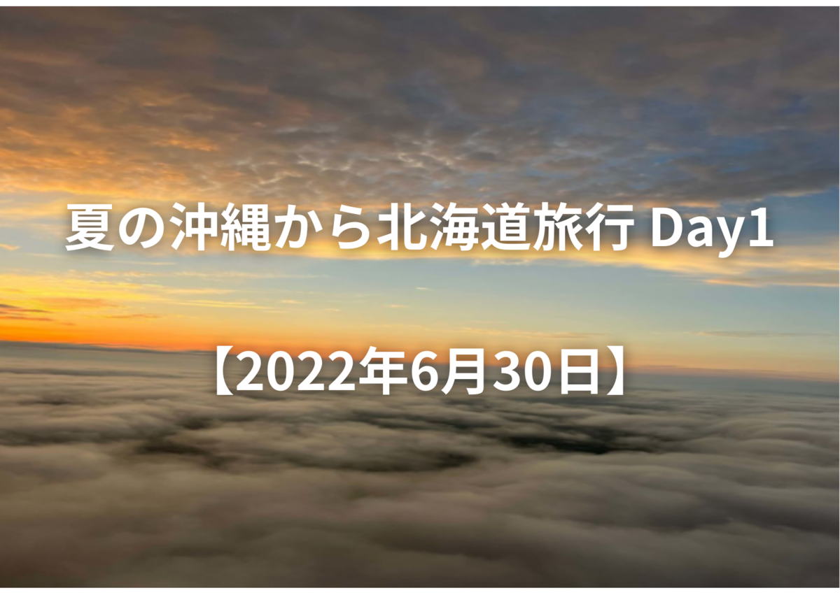 夏の沖縄から北海道旅行 Day1【2022年6月30日】