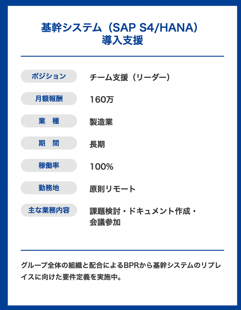 基幹システム SAP HANA 導入支援 160万円