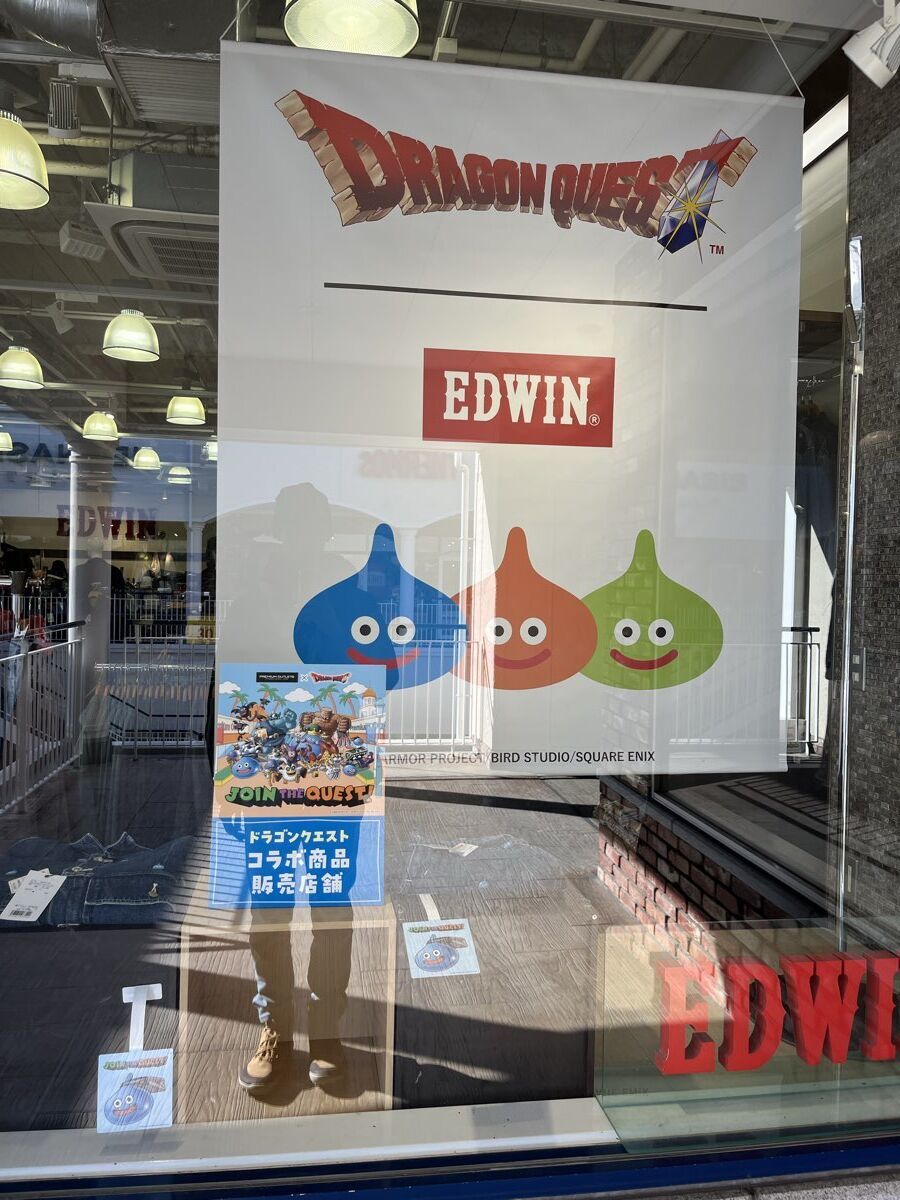 EDWIN&times;ドラゴンクエスト コラボ ショーウィンドウ スライム