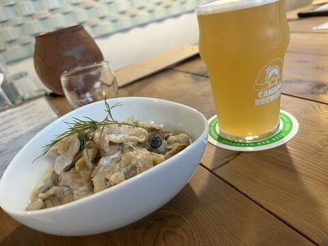 カマドブルワリー 豚とキノコのBig Ben IPAビール煮物とクラフトビール