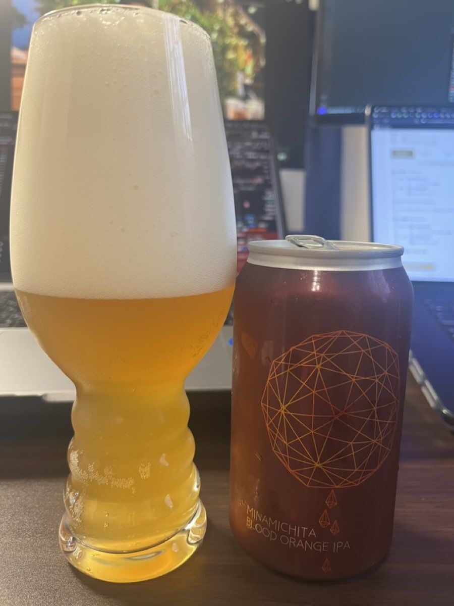 ワイマーケット 南知多ブラッドオレンジIPA グラスと缶