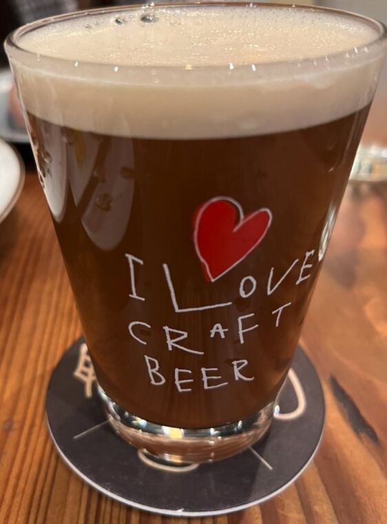 クラフトビアベース Northern English Brown Ale Hand Pump グラス