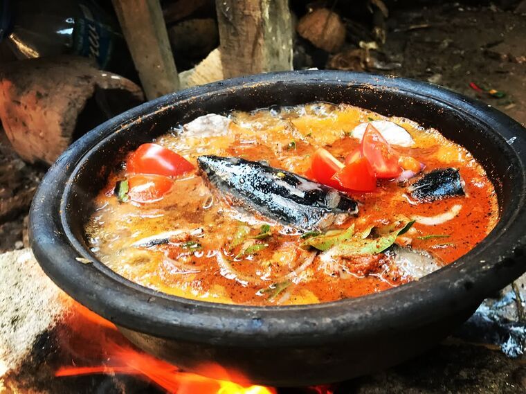 スリランカの家庭のキッチンとワラン