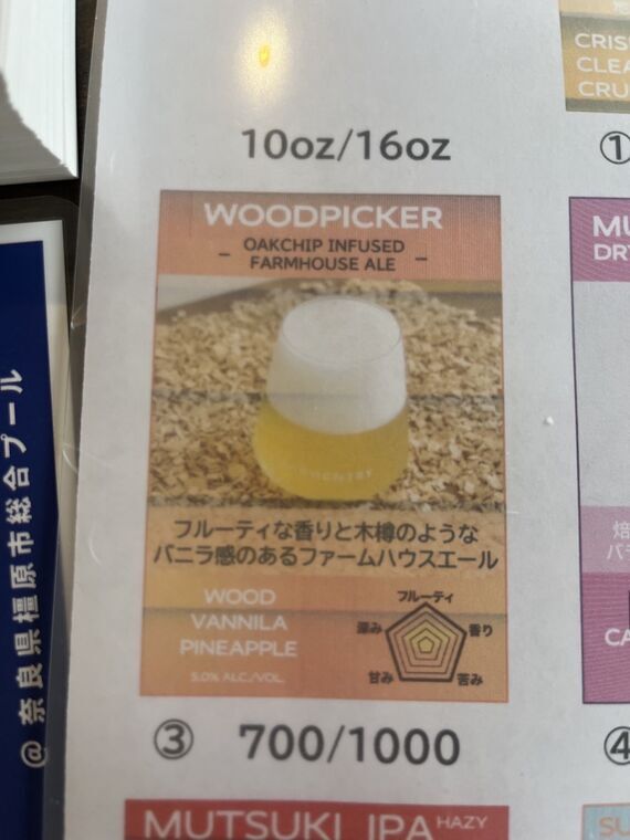 FARMENTRYのWoodpickerメニュー詳細 Oakchip Infused Farmhouse Ale