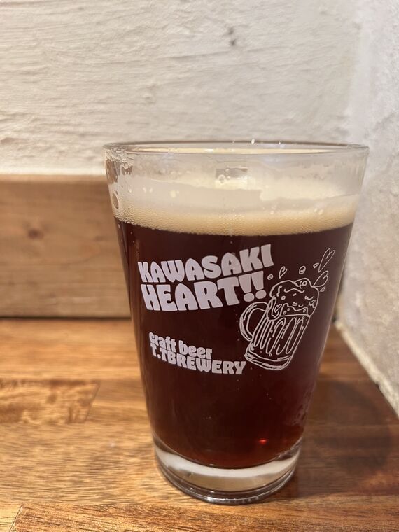 T.T Brewery Bloom Brawn アンバーエール KAWASAKI HEART!!グラス