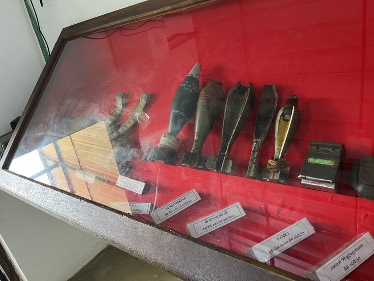 Orr's Hill Army Museum モルタル弾ショーケース展示 82mm 60mm
