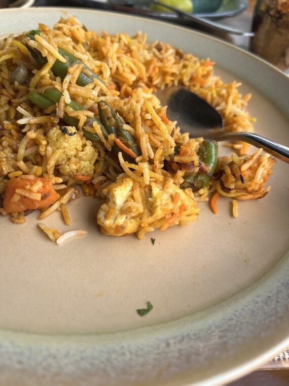Indian Tadkaで食べきれずに残ったビリヤニ