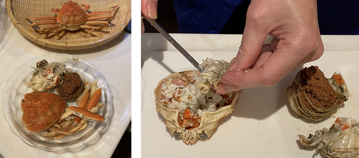 香箱蟹でカニ面を作る - 散歩するように生きる