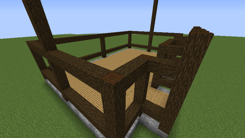 Minecraft建築レシピ ダークオークとオークの木の家 サバイバルで作れる まふみんのゲームぶろぐ
