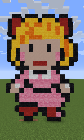 ドット絵設計図】MOTHER2 ギーグの逆襲 主人公【マインクラフト】 - ま 