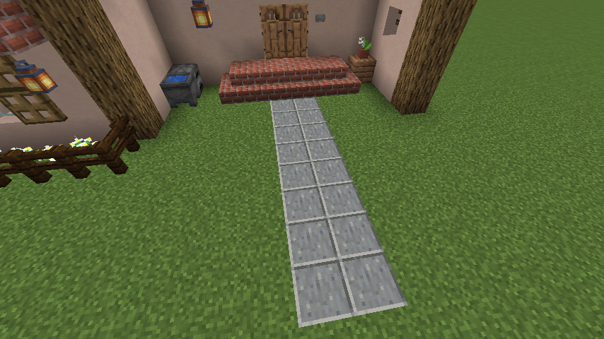 Minecraft建築レシピ レンガ屋根の洋風な家 外装のみ まふみんのゲームぶろぐ