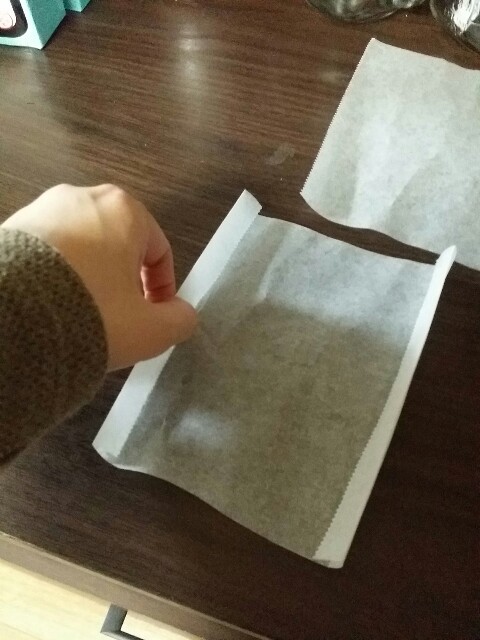クッキングシートの折り方