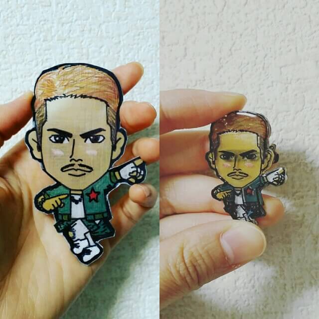 三代目のプラバンブローチ