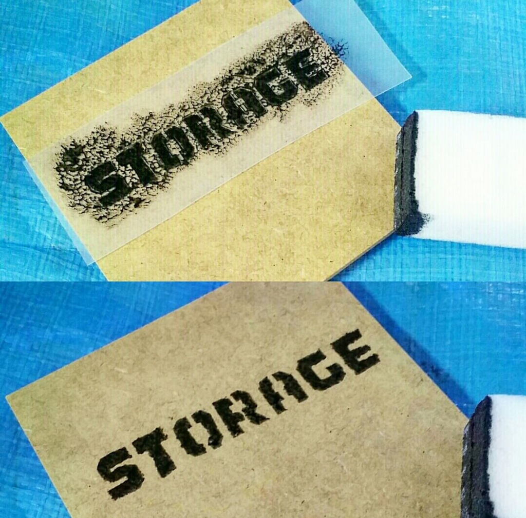 自作ステンシルシートで100均DIY