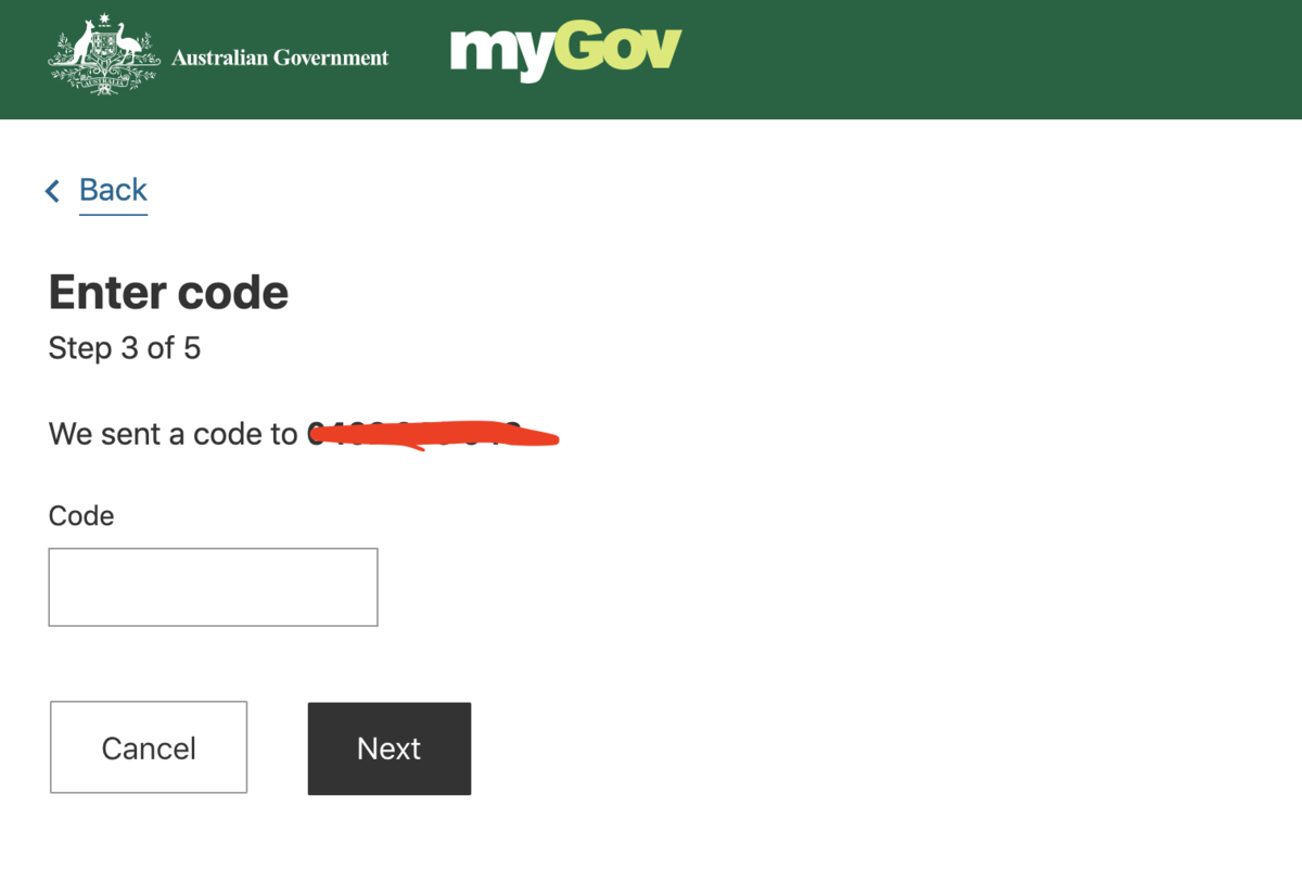 ①myGovアカウント作成 - まいこはんの旅行・留学日記