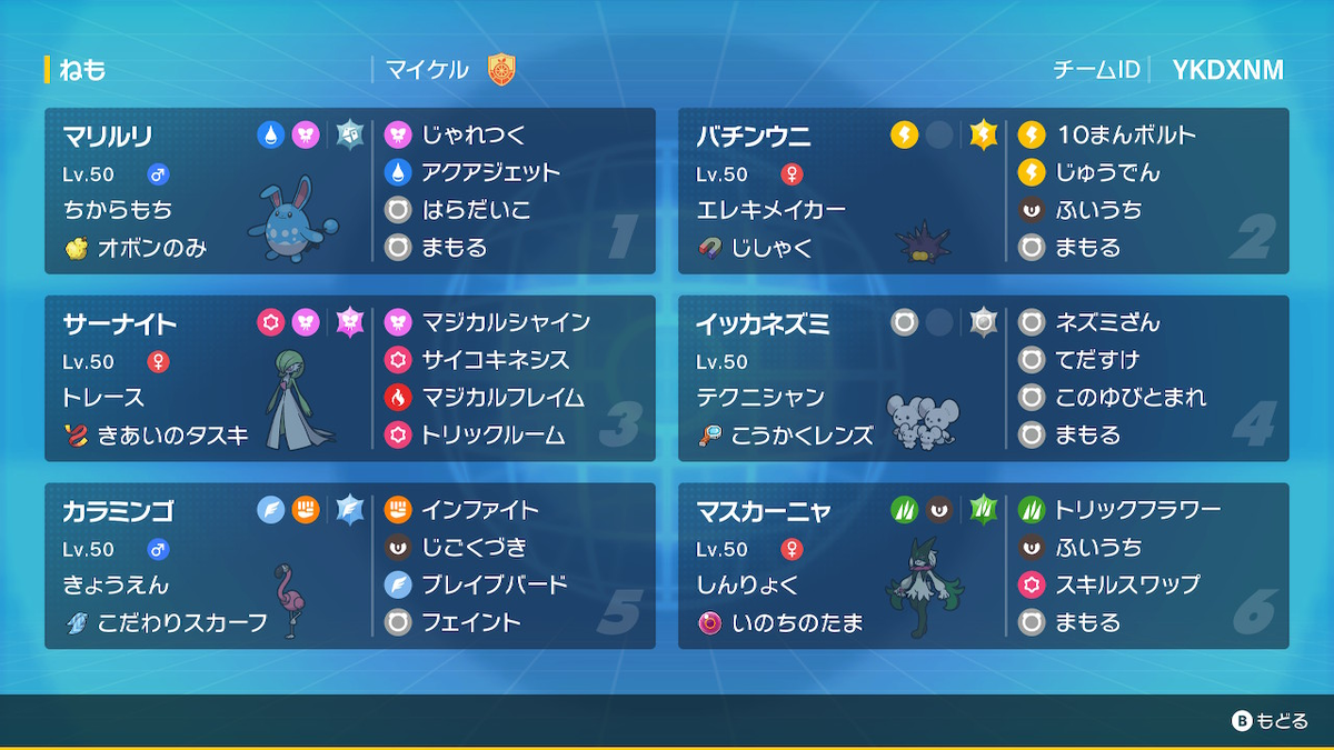 Svダブル 23卯年記念みずうさぎのマリルリ軸 Maikeruのポケモン育成日記