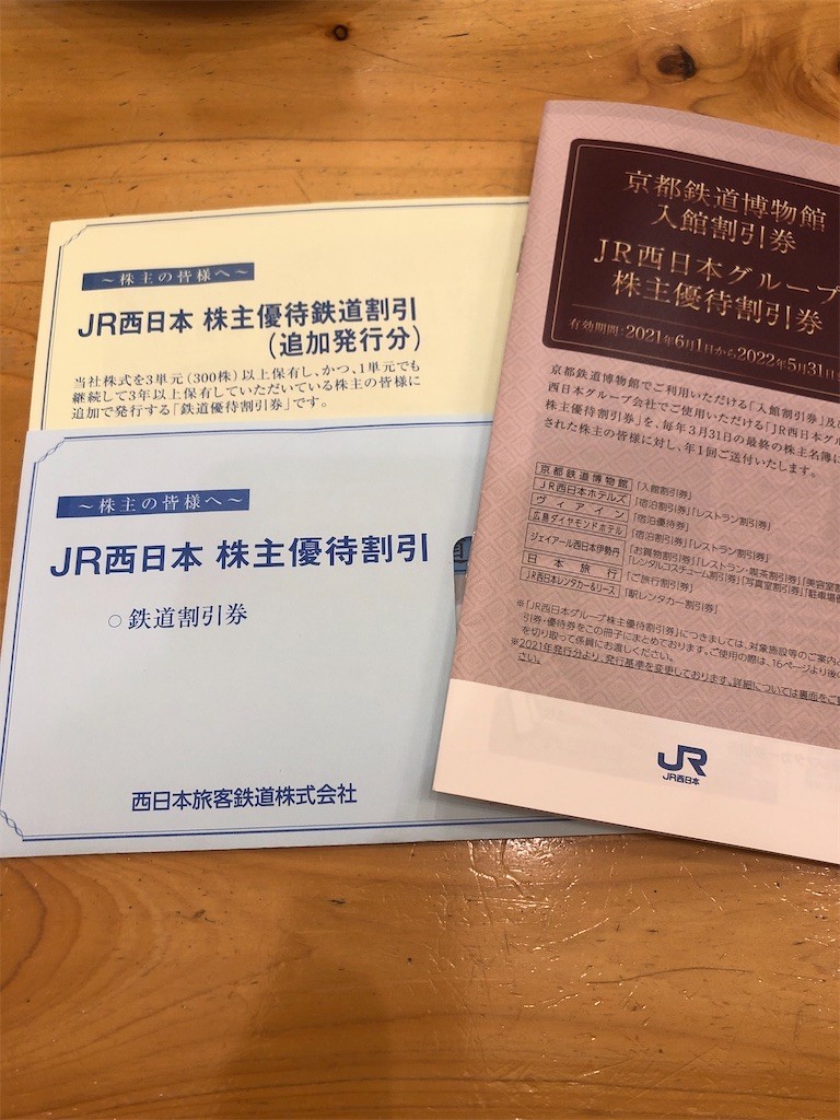 JR西日本から株主優待が届きました!(2020年度) - お金について