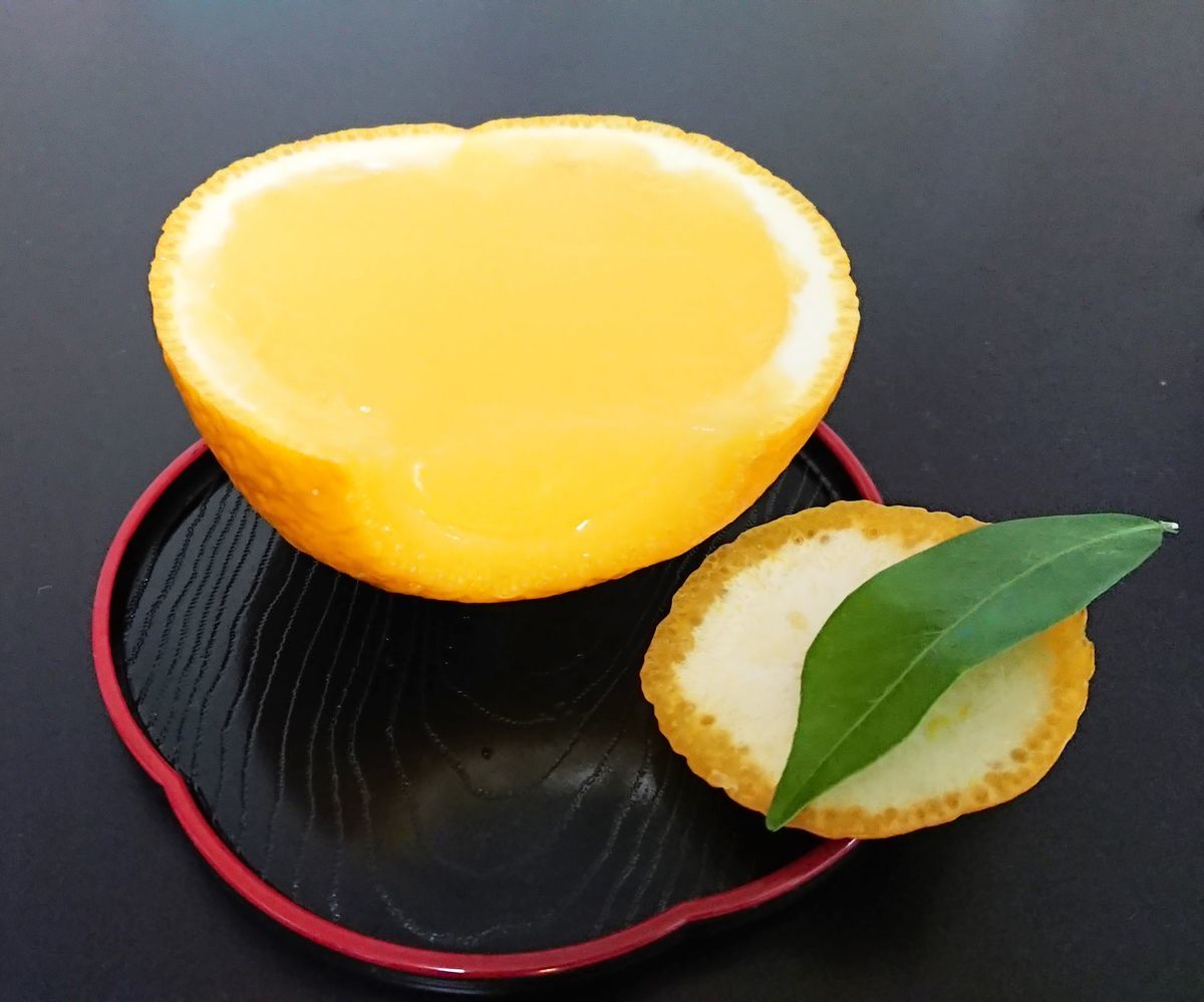 乾山老松 京都＞上七軒の「老松」－夏限定の「夏柑糖」は夏みかんそのもの