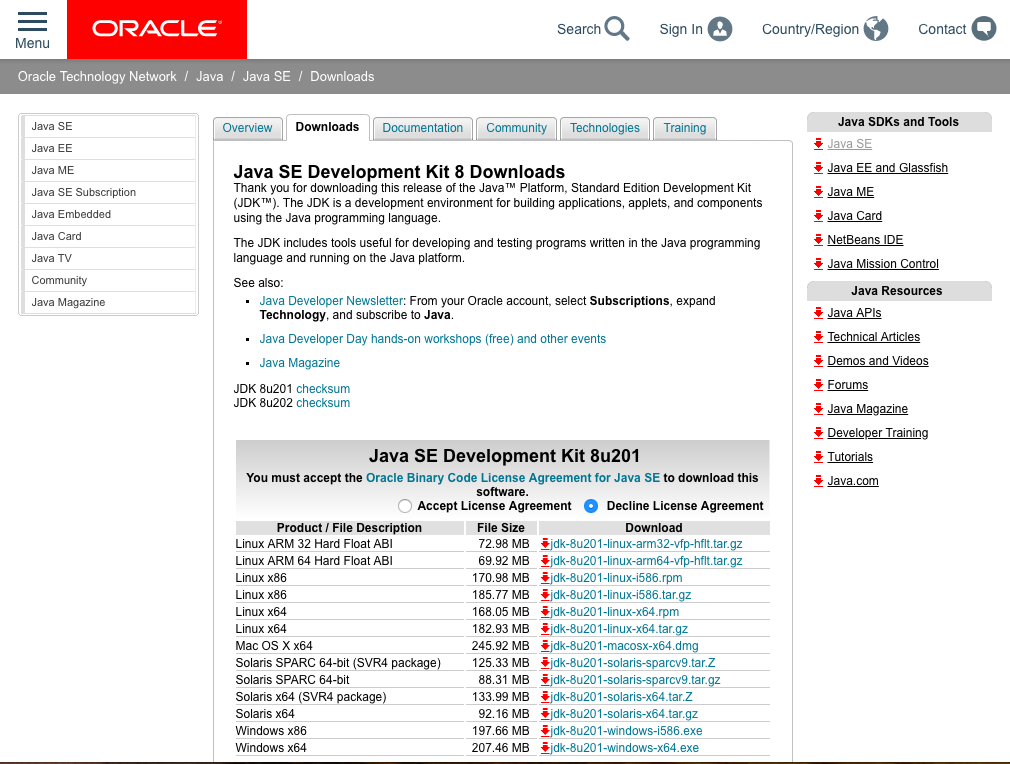 oracle e java se development kit 8 oracle e java se development kit 8