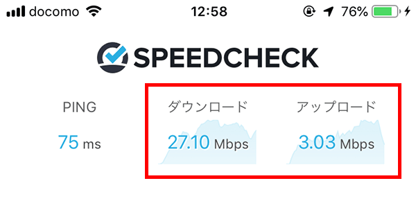 泉の広場のネクストモバイルの通信速度