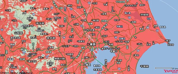 ソフトバンクの通信エリア