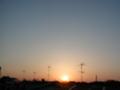 屋上からの夕日