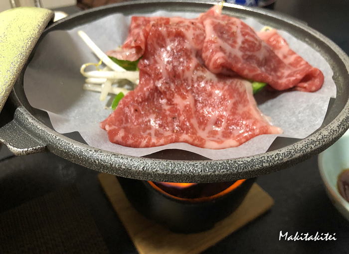 氷見牛の陶板焼き