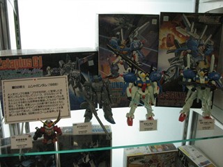 世代ごとのガンブラ展示コーナー