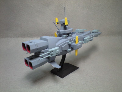 バンダイ 1/1200 地球連邦軍主力戦艦 マゼラン 完成 - 日々常々悪戦