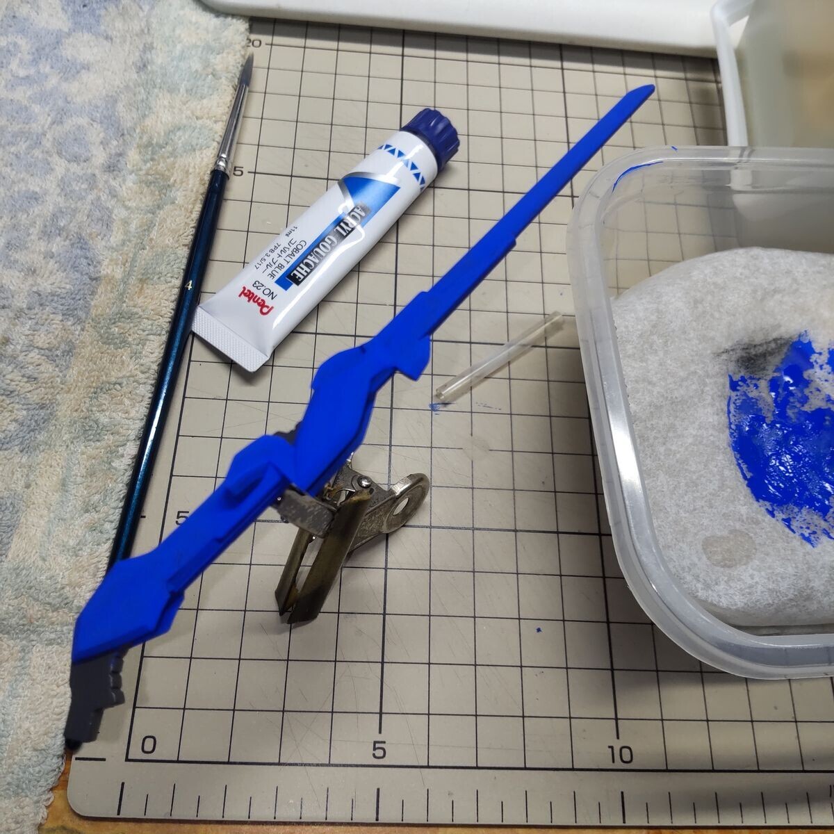 ライフルの塗装。