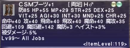 高級種族装備足+1