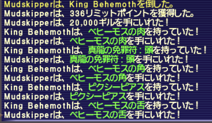 キングベヒーモス 戦利品