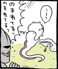 ちいかわ　ヘビ ちいかわ食べられちゃった？お酒チョコ編がヘビが現れとんでも