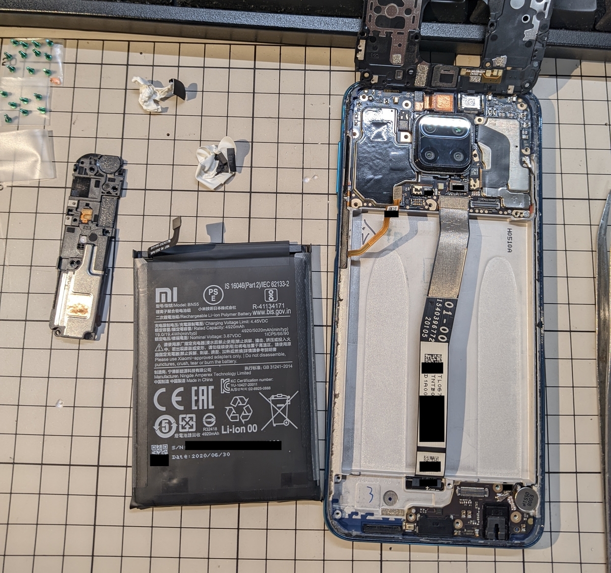 スマホのバッテリ交換に抵抗がなくなってきた2025年。(Redmi Note 9s
