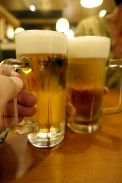 生ビールで乾杯