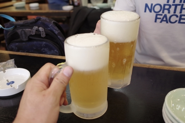 生ビールで乾杯