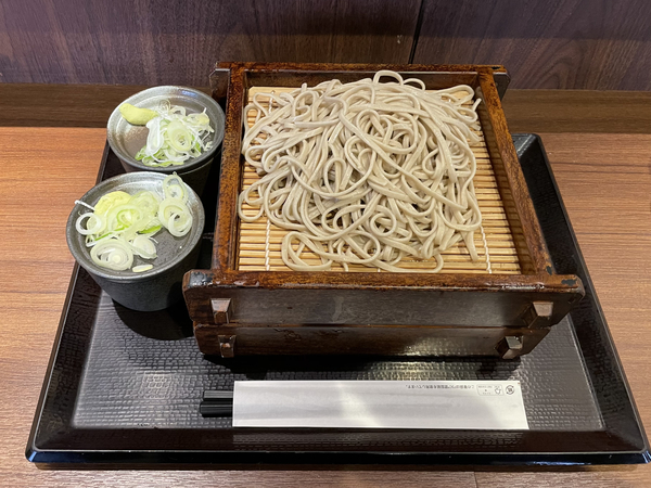 ２枚２食もりそば(580円)