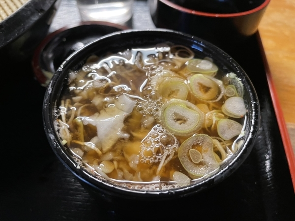 鯖出汁大根鬼おろし蕎麦湯