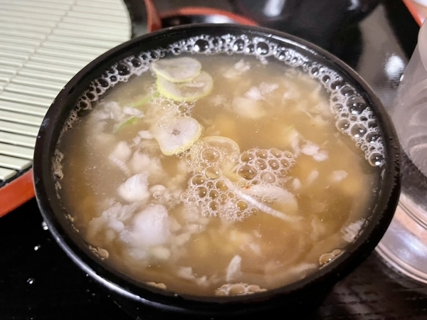 鯖出汁大根鬼おろし蕎麦湯