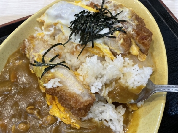 カレーかつ丼スプーン上げ