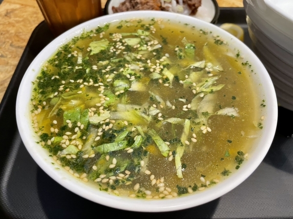 バジル蕎麦湯