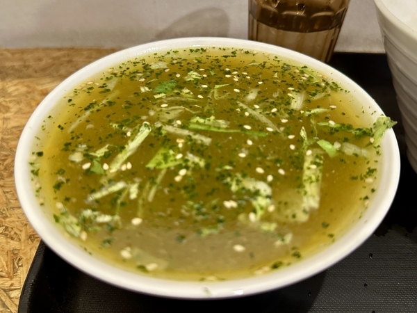 バジル蕎麦湯