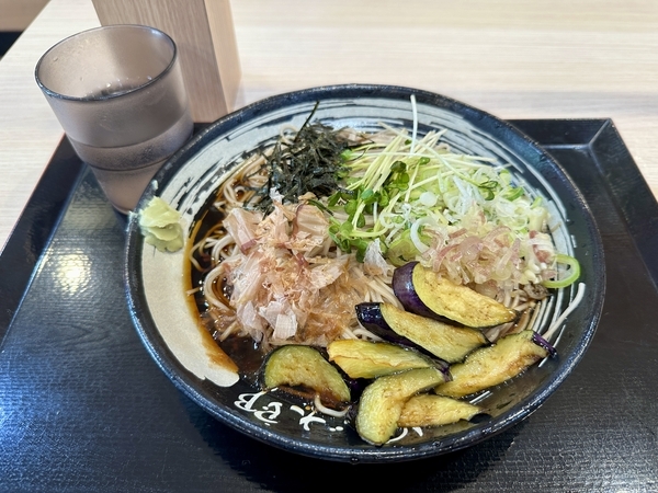 冷し薬味そば(670円)+大盛(100円)