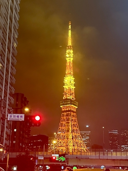 残業帰りに見た東京タワー