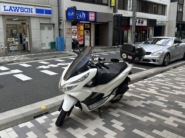 ゆで太郎銀座5丁目店とPCX150